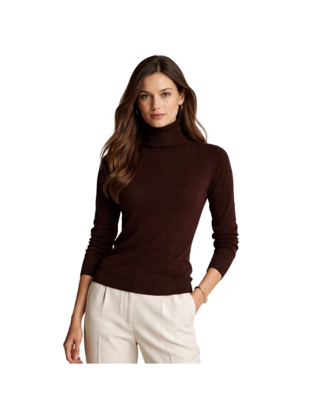 Ralph Lauren Black Label Cashmere Silk Blend Turtleneck.